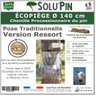 Écopiège Transparent Version Ressort Ø 140 cm SOLUPIN, Collier piège chenille processionnaire du pin et du cèdre